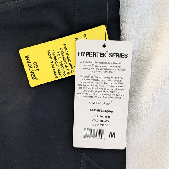 NWT Hypertek SHEriff black compression dry technology hiking legging M - Picture 4 of 6